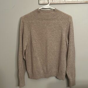 Everlane 100% Cashmere Mock Neck Sweater beige size Med